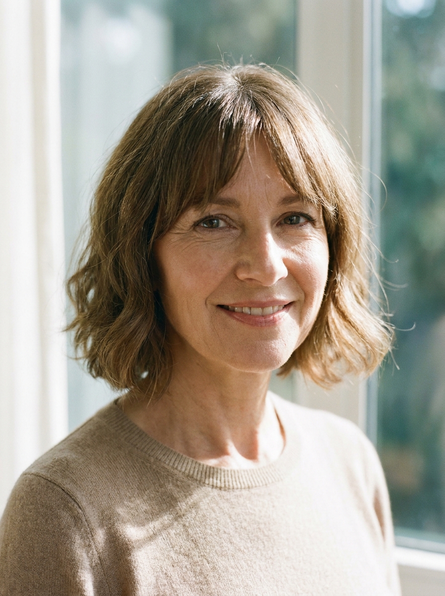 Bob mit Curtain Bangs als Bob Frisuren ab 50 Inspiration 2026